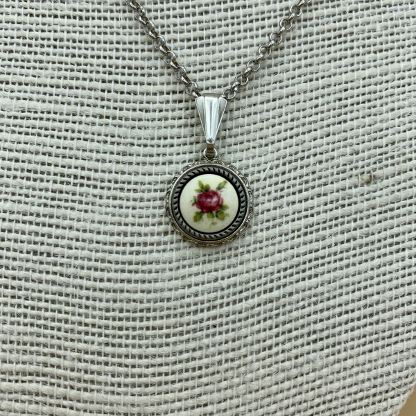Trachten-Halskette Rose 1  | handgemachter Trachtenschmuck